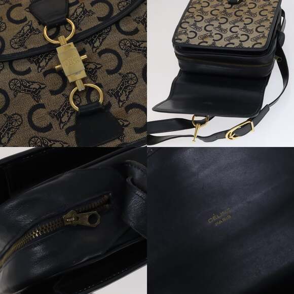 CELINE C Sulky Shoulder Bag Canvas Beige - Picture 11 of 13